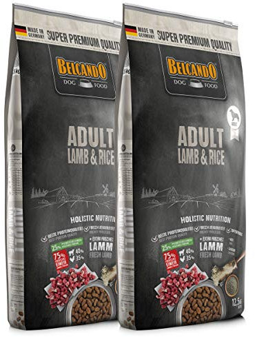 2 x 12,5 kg Belcando Adult Lamb & Rice - Lamm & Reis Sparpaket