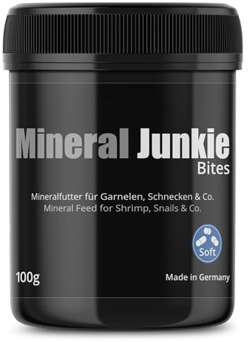 GlasGarten Mineral Junkie Bites | 100g - Premium Complementary feed for shrimps & snails, supplementary food/rearing food with minerals, soft bites