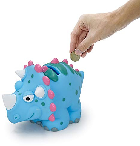 DreamsEden Dinosaur Piggy Bank for Adults, Unbreakble Plastic Dino Coin Bank for Men and Women