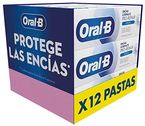 Oral-B Pro-Repair Zahnpasta und Zahncreme, Original, 12 x 75 ml, schützt Zahnfleisch und empfindliche Zähne