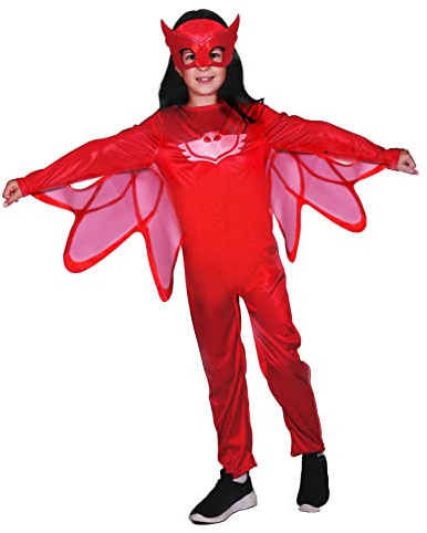 Ciao- Gufetta Owlette costume travestimento bambina originale PJ Masks Superpigiamini (Taglia 5-7 anni) con maschera