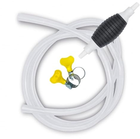 Venteo - Pompe à Eau de Transfert Manuel | Aspirateur à Main pour Liquides | Poêle à Pétrole Compatible | Siphon de Carburant pour Jerrican Essence Vidange Réservoir Entretien Mécanique