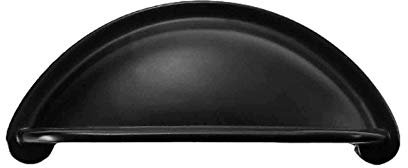 Pz Maniglie per cassetti Retro con Viti Maniglia a semicerchio per Tazza a Conchiglia Maniglia per mobili Semicerchio con Vite Maniglie per mobili in Ottone a Conchiglia (Nero Lunghezza 95 mm)