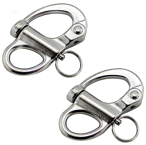 JY-MARINE Grillete fijo para velero, pulsera, grillete fijo de acero inoxidable 316 grado marino de 36 mm
