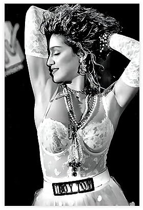 Madonna Musikposter (1) Leinwand-Poster, Wandkunst, Dekordruck, Bild, Gemälde für Wohnzimmer, Schlafzimmer, Dekoration, ungerahmt, 30 x 45 cm