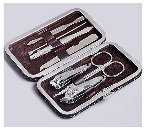 Set de Manicura Pedicura Clavo Clippers hogar Brown Conjunto, Damas de uñas Clippers Conjunto, simple clavo Clippers Conjunto, herramientas de cuidado adulto con Caja de empaquetado Manicura Pedicura