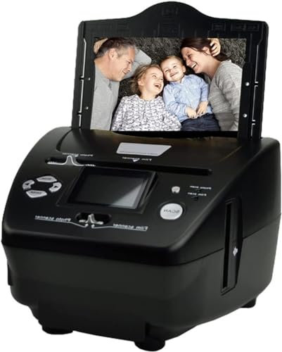 Visor de diapositivas/escáner de negativos, escáner de diapositivas de película, funciona con diferentes tipos de películas y diapositivas, convierte 35 mm 135 110 126/diapositivas/negativos en fotos