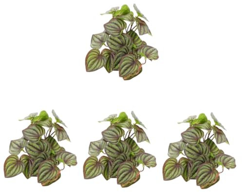 FRCOLOR 4stücke Dekorative Künstliche Terrarium-Pflanze Für Reptilien Realistische Fake-Pflanze Zur Verschönerung Von Terrarien Und Aquarien Für Bartagamen Geckos Schlangen Und Andere