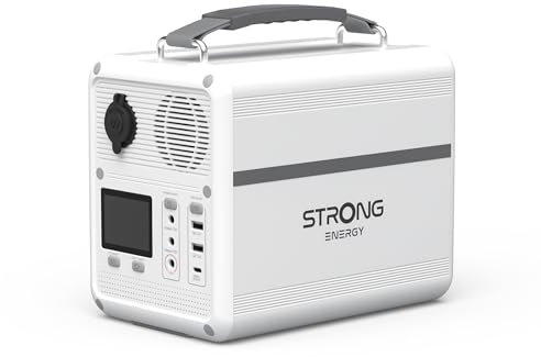 STRONG P500 Stazione Elettrica Portatile, Batteria LFP 460,8Wh, Generatore Solare 500W Peak, Ricarica Solare/DC/Auto, Tecnologia MPPT, Protezione BMS, QC3.0+PD100W per Campeggio, Viaggi ed Emergenze