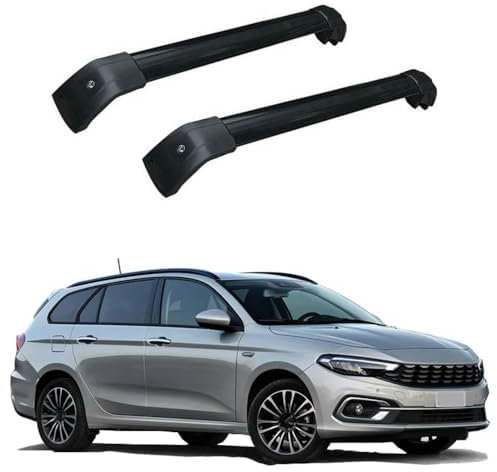 FURREN Car Roof Rack for Fiat Tipo 5 Door Estate 2016-2021, Anti-Rust Car Roof Rack Cross Bars Car Rooftop Storage Rack, Car Rooftop Box Bracket, Car Van Mounting Fitting,Blackstyle