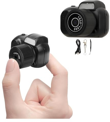 Zunate Mini Fotocamera da 2 MP, Videocamera 1080P con Cinturino da Polso, Fotocamera Compatta con Schermo a Colori da 0,96 Pollici per la Registrazione di Fotografie di Viaggio