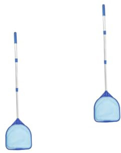 HANABASS 2piezas Limpieza Extensible para Piscina y Estanque Recogedor De Resistente y Fácil De Usar para Mantenimiento De Acuarios y Piscinas