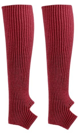 JAWSEU Damen Ballettstulpen mit Fersenloch Tanzen Stulpen Ballettstulpen Beinwärmer Ballett Stulpen Legwarmer Armstulpen Lange Gestrickt Beinwärmer Winter Beinstulpen Strumpf für Ballett Fitness Yoga