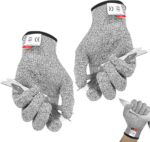 Gants Anti-coupures – Gants De Protection Des Mains Pour Le Jardinage Et La Cuisine, Gants De Travail Résistants Aux Coupures À 5 Niveaux, Gants De Cuisine Pour Le Travail Du Bois, La Sculpture Sur Bo