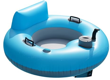 NBJIALIN Piscina motorizzata Gonfiabile Float Float per adulti Heavy Duty Float galleggiante con schienale per feste estive acqua spiaggia