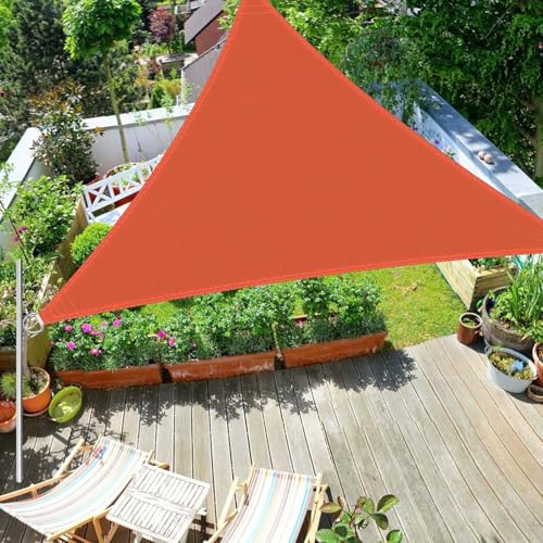 SRHIMEOS 4x4x4m Tende a Vela Esterno Impermeabile, Vela Ombreggiante Triangolare, Tessuto Anti UV Telo Parasole, Traspirante Tende da Sole per Giardino, Piscina, Balcone, Terrazzo