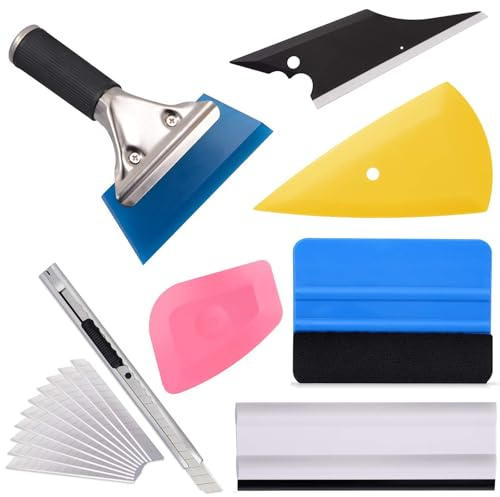 17PCS Car Window Tint Kit, Vinyl Wrap Tools Set, Window Film Tools, Includes Vinyl and Felt Squeegees for Windows Film Installation