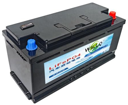 WILLQ Batteria al Litio Ricaricabile per Auto Start-Stop 12V 50AH 60AH 70AH 80AH 90AH 100AH ​​110AH Batteria LiFePO4 per Auto ad Alte Prestazioni Senza Manutenzione,110a h9 110ah