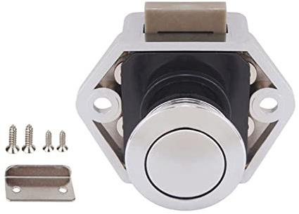 1Pc Diametro 20mm Camper Car Push Lock RV Caravan Boat Cassetto Pulsante di chiusura Serrature for accessori hardware for mobili 4 colori per Roulotte e Barche(1)