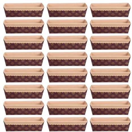 GARVALON 25 pezzi Stampo Carta per Pane Ondulata Resistenti al Calore per Panettone Monoporzione Usa e Getta per Dolci da Forno Decorativi e Salvaspazio