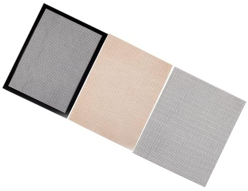 Homoyoyo Set 3 Pezzi Tappetini Barbecue in Fibra di Vetro Antiaderenti Riutilizzabili Tappetino per Griglia Solido senza Fumo Lavabili in Lavastoviglie per Barbecue Picnic e Cucina