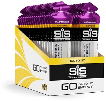 Science in Sport GO Gel Energético Isotónico, Grosella Negra, 30 x 60ml | Gel Isotónico de Carbohidratos de Acción Rápida, 22 g de Energía por Sobre, No Necesita Agua