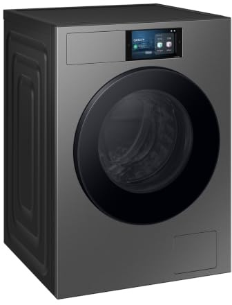 Samsung Lavadora 9 kg, 1400 rpm, clase energética A, pantalla táctil, lavado AI, Ecobubble, opción QuickDrive, plata oscura, WF90H09C4ST2