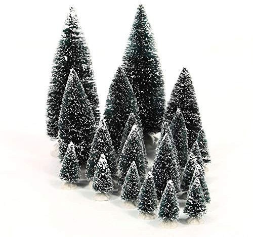 Lemax, alberi di pino assortiti per villaggio natalizio