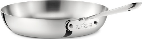 All-Clad 4109 Stainless Steel Tri-Ply Bonded Dishwasher Safe French Skillet Cookware, 9-Inch, Silver