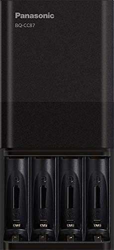 Panasonic BQ-CC87AKBBA eneloop pro Advanced Individual Battery Charger with Portable Charging Technology, Black