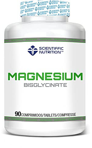 Scientiffic Nutrition - Magnesium Bisglycinate 300mg, Comprimidos de Magnesio Bisglicinato y Vitamina B6, Complemento Alimenticio de Alta Absorción, 90 Cápsulas.