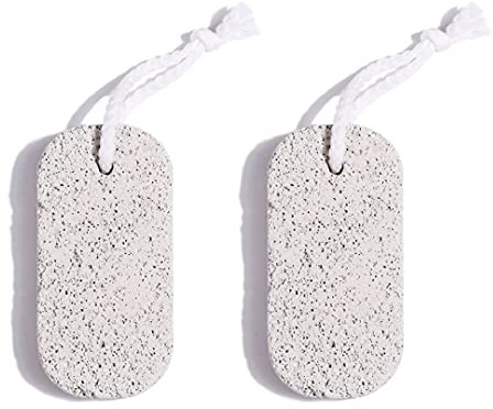 Natural Pumice Stone for Feet 2pcs, Hard Skin Callus Dead Skin Remover Natural Foot File for Hard Skin Foot Scrubber Exfoliator Pedicure Tool