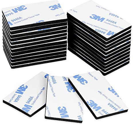 ZISMA Double Sided Sticky Tape 50 Pcs Heavy Duty Strong Mounting Adhesive Foam Pads Waterproof Rectangle (50mm x 30mm)