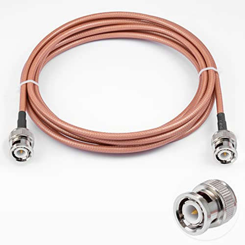 Vecys BNC Männlich auf Männlich Kabel 50 Ohm BNC Stecker auf Stecker RG400 HF-Koaxial-Pigtail-Überbrückungskabel 10FT/3M für HF-Antennen Ham Radio Handheld
