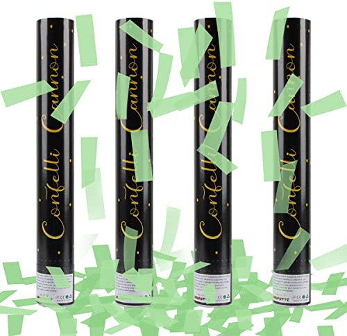 Konfettikanone Klebreispapier*4pcs, XiXiRan Konfettikanone Geburtstag, Party Popper, Konfetti Pistolen Set, Konfetti Bombe, Konfetti Shooter, Konfettikanone Gender Reveal, Konfetti Kanonen Poppers