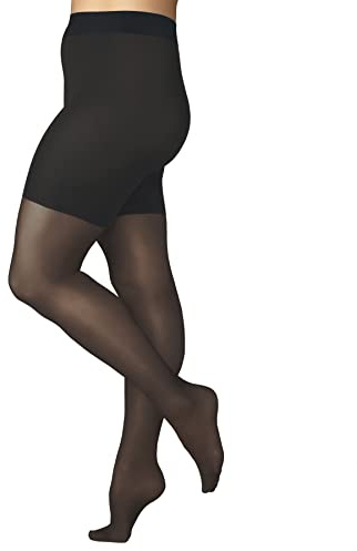 FALKE dam Beauty Plus 50 DEN Strumpbyxor halvt täckande för große Größen matt tryckfri komfortmudd strumpbyxa förstärkta tåspets fine Naht fint mjuk garn 1 delGrå Graphite 3146 - C,SHORT