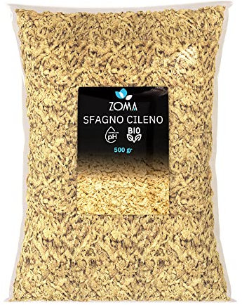 Sfagno cileno di Qualità Superiore Senza Residui - Fibra di Sfagno per piante Idrata e Protegge ideale per Orchidee Bonsai e Carnivore, Sfagno per orchidee professionale - 500gr