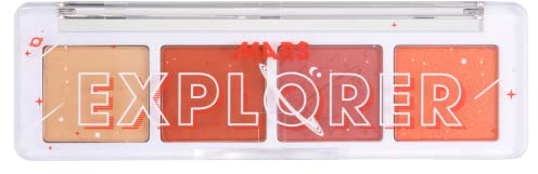 Collection Cosmetics Intensely Pigmented Mini Eye Shadow Palette; 4 Shades, Soft Pinks; Orange, Crease-Free Formula, Mars Explorer