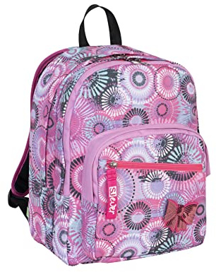SJ GANG STYLE JAM GANG Zaino Doppio Scomparto, Rosa, Tasche multifunzione, Tasca porta borraccia, Rosa, Per bambine e ragazze, Scuola e tempo libero