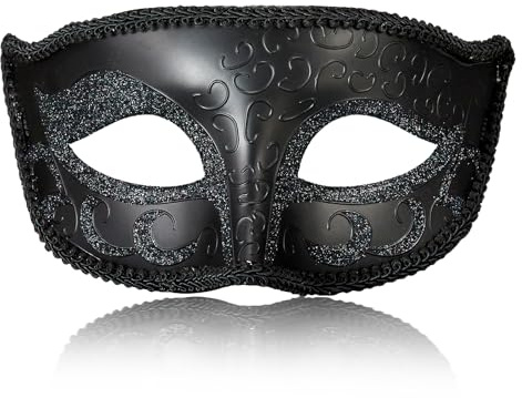 MYSEUNI 2025 New Masquerade Mask for Men, Venetian Masquerade Masks for Halloween Party Mardi Gras Mascarade Ball