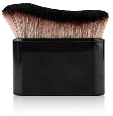 self brush Kabuki Foundation Body Makeup Brushes for Face Spray (Black-Brown)