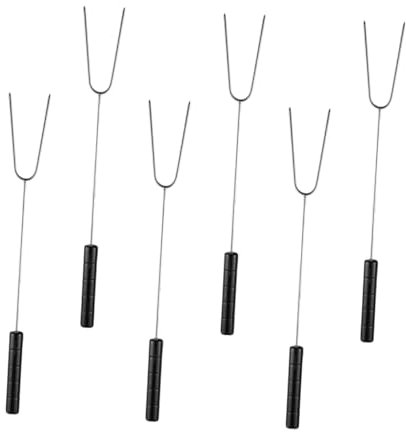 Cabilock Tenedor De Acero Inoxidable Mango De Madera Brochetas De Barbacoa Herramientas De Asar Cómodo e Aislado