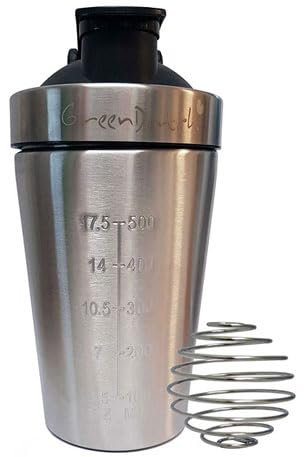 Greendutch Edelstahl Shaker - Shake-Becher Edelstahl - 600 ml - Silber