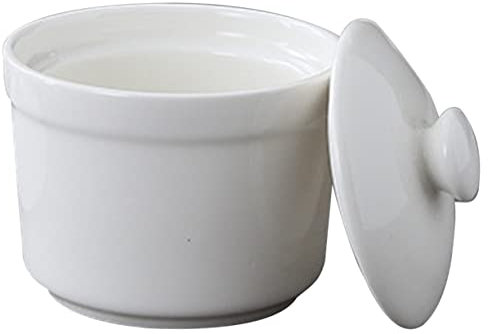 SOLUSTRE Dampftopf Keramikschüssel Mit Deckel Kleiner Schmortopf Für Gedämpfte Eier Suppentasse Servierschüssel Puddingschüssel Eintopfschüssel Lebensmittelschüssel