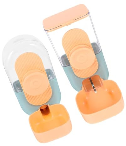 HAPINARY Automatic Feeding and Drinking Fountain for Rabbits and Hamsters Hanging Pet Cage Food Feeder Water Dispenser Suitable for Small Pets