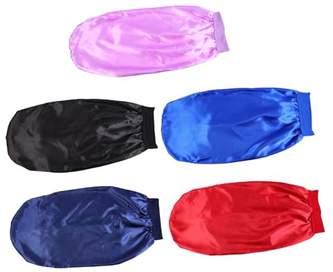 SAFIGLE 5pcs Elastic Headband Caps Long Tube Satin Hair Wraps for Sleeping Women Quick Dry Bath Caps
