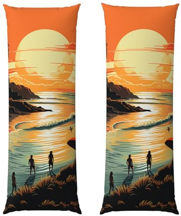 Original Poster for Endless Summer Body Pillow Cover Ultra Soft Body Pillowcase with Hidden Zipper Long Pillow Cover Breathable Pillow Case 20 x 54 Decorative Throw Pillow Cover for Bedroom Couch