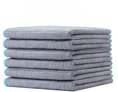 Kemes Chiffons en microfibre pour entretien de la peinture de voiture 380 g/m² - Chiffon de séchage de voiture extrêmement doux et absorbant - Chiffon de polissage non pelucheux - Pour l'entretien de