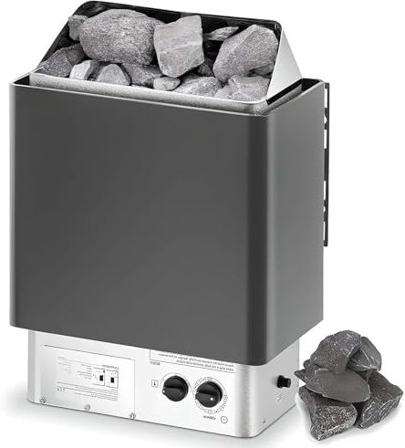 Elektrisk Bastuaggregat, Bastuugn I Rostfritt Stål, Torrbastu, Ångbad, Bastuaggregat Med Timer Och Justerbar Temperatur For Max, Spa-aggregat Med Värmestenar, For Hemmet, Hotell, Spa.(6.0KW)