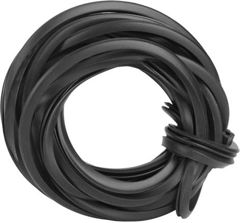 Rubber Seal Strip Black 10m for Greenhouse Glass 80mm L Shaped Glazing Tape – Durable Insulation and Easy Installation for Green House Repair and Window Sealing (55m / 180 pies)
